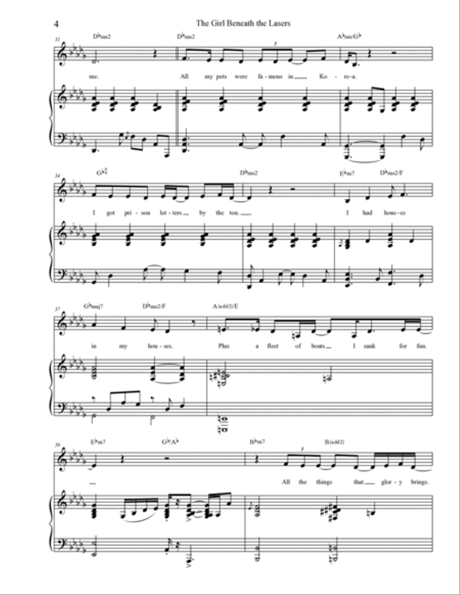 The Girl Beneath The Lasers Voice scores gallery preview page 4