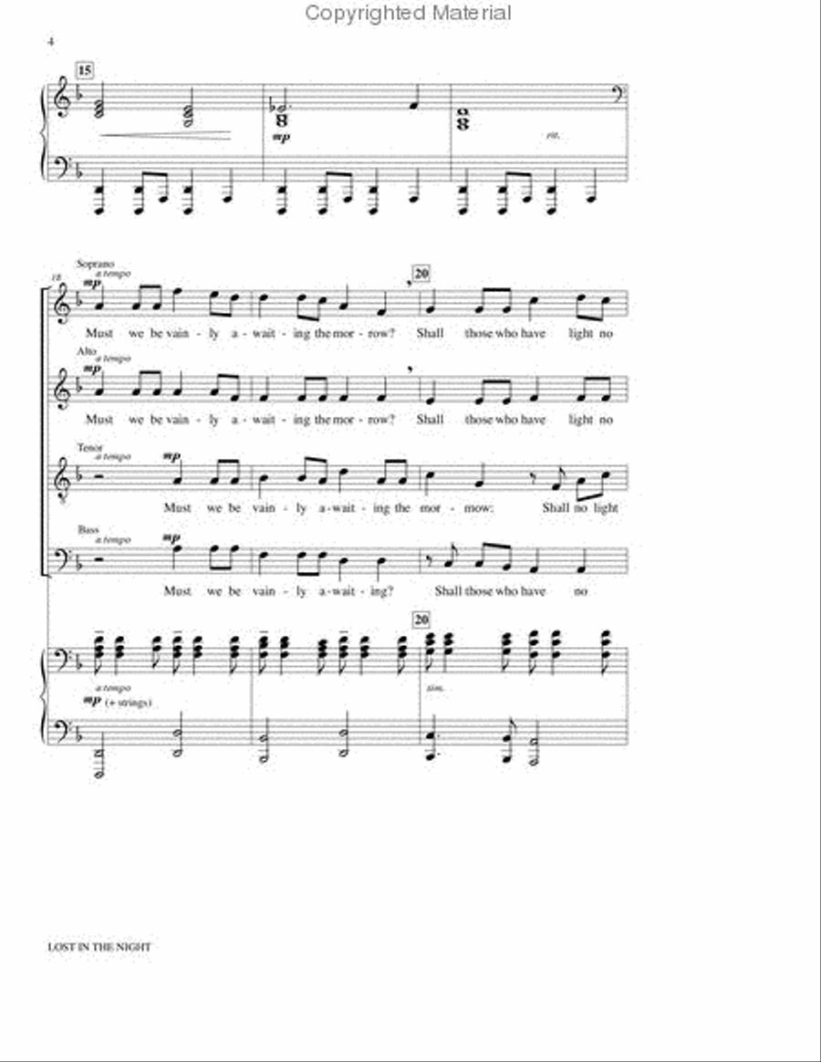 Lost in the Night 4-Part scores gallery preview page 4