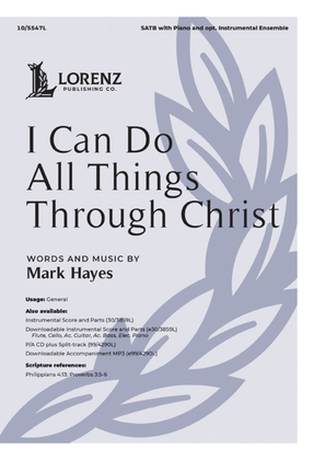Book cover for I Can Do All Things Through Christ