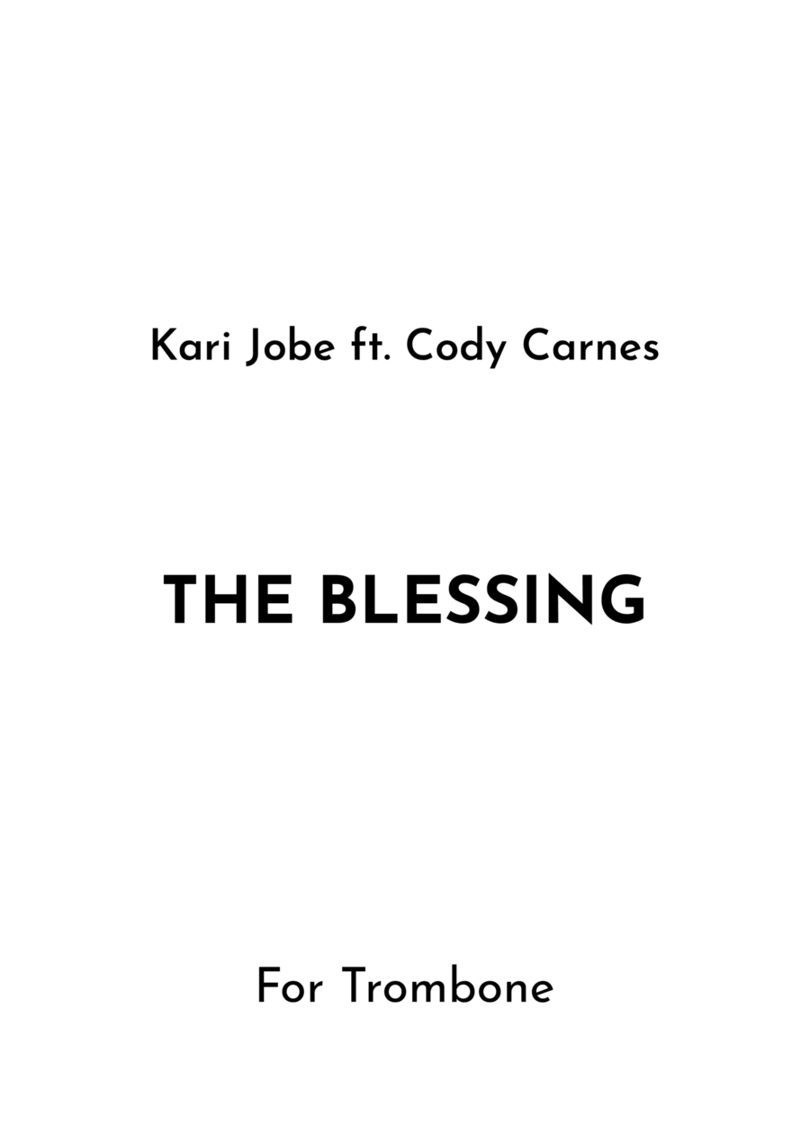 The Blessing Trombone Solo scores gallery preview page 1