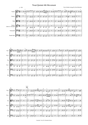 The Trout (4th Movement) for String Orchestra