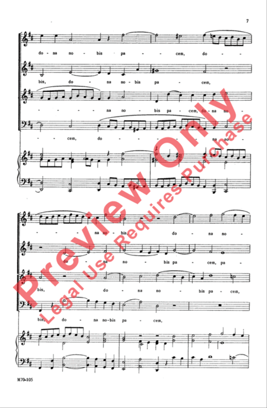 Dona Nobis Pacem 4-Part scores gallery preview page 6