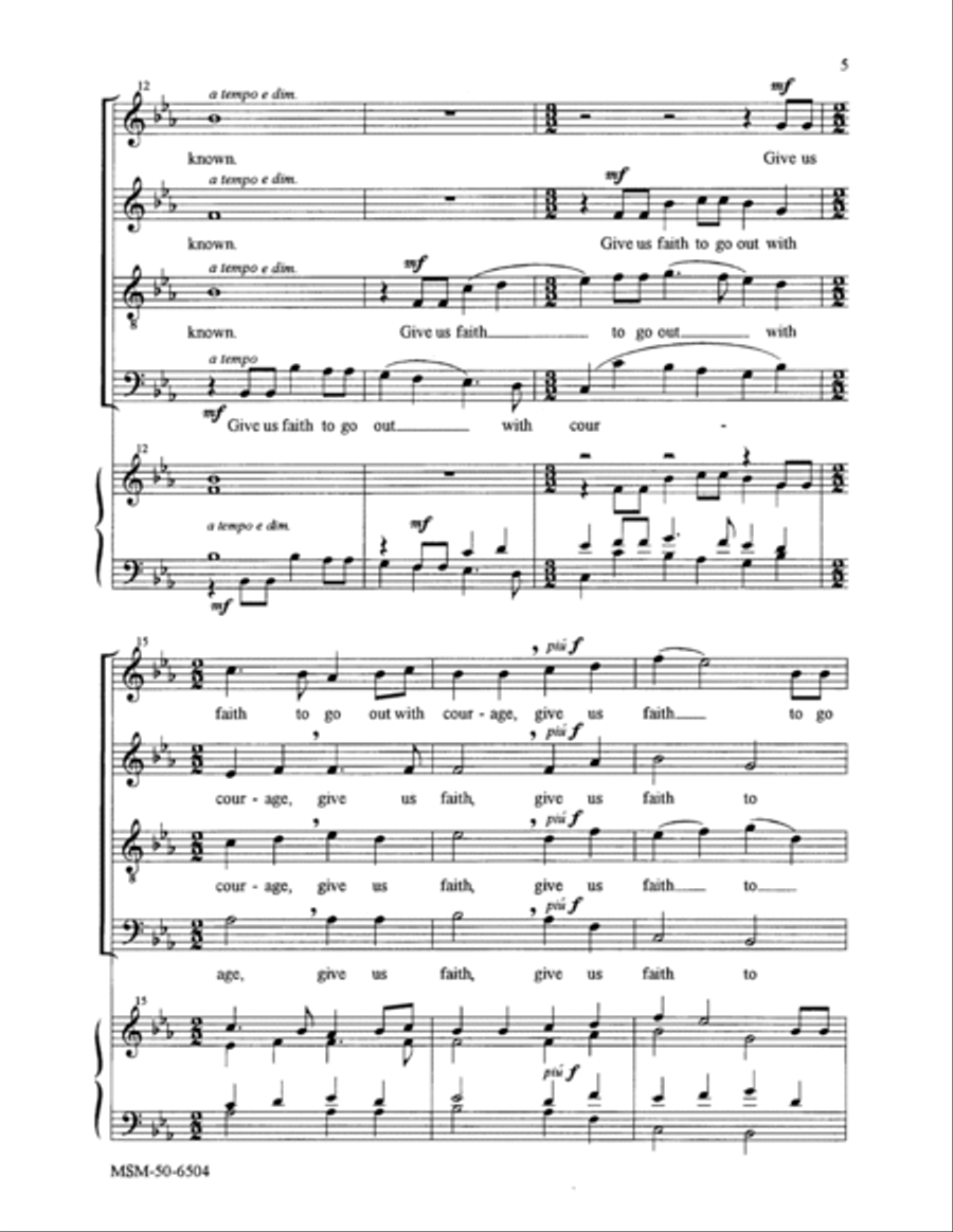 O Lord God, You Have Called Your Servants 4-Part scores gallery preview page 3