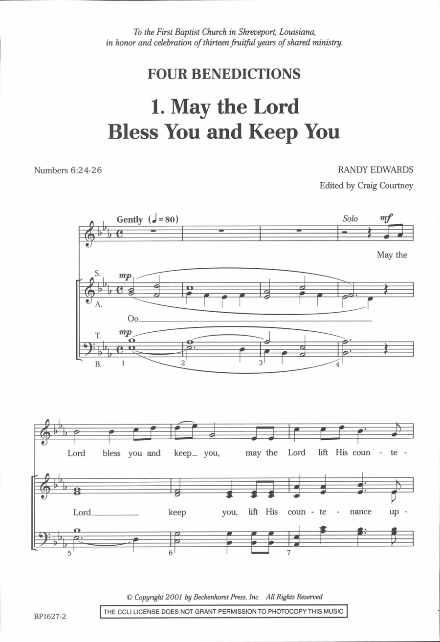 Four Benedictions 4-Part scores gallery preview page 2