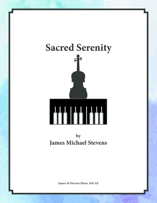 Book cover for Sacred Serenity - Violin & Piano