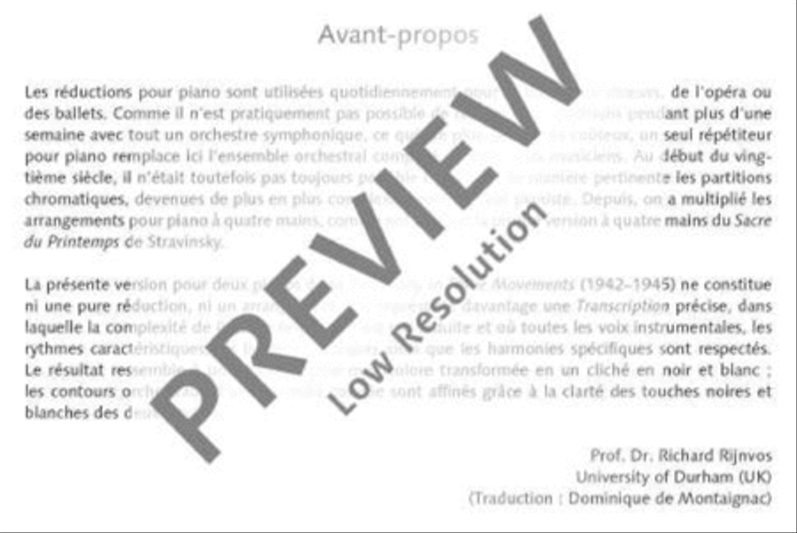 Symphony in Three Movements Piano scores gallery preview page 4