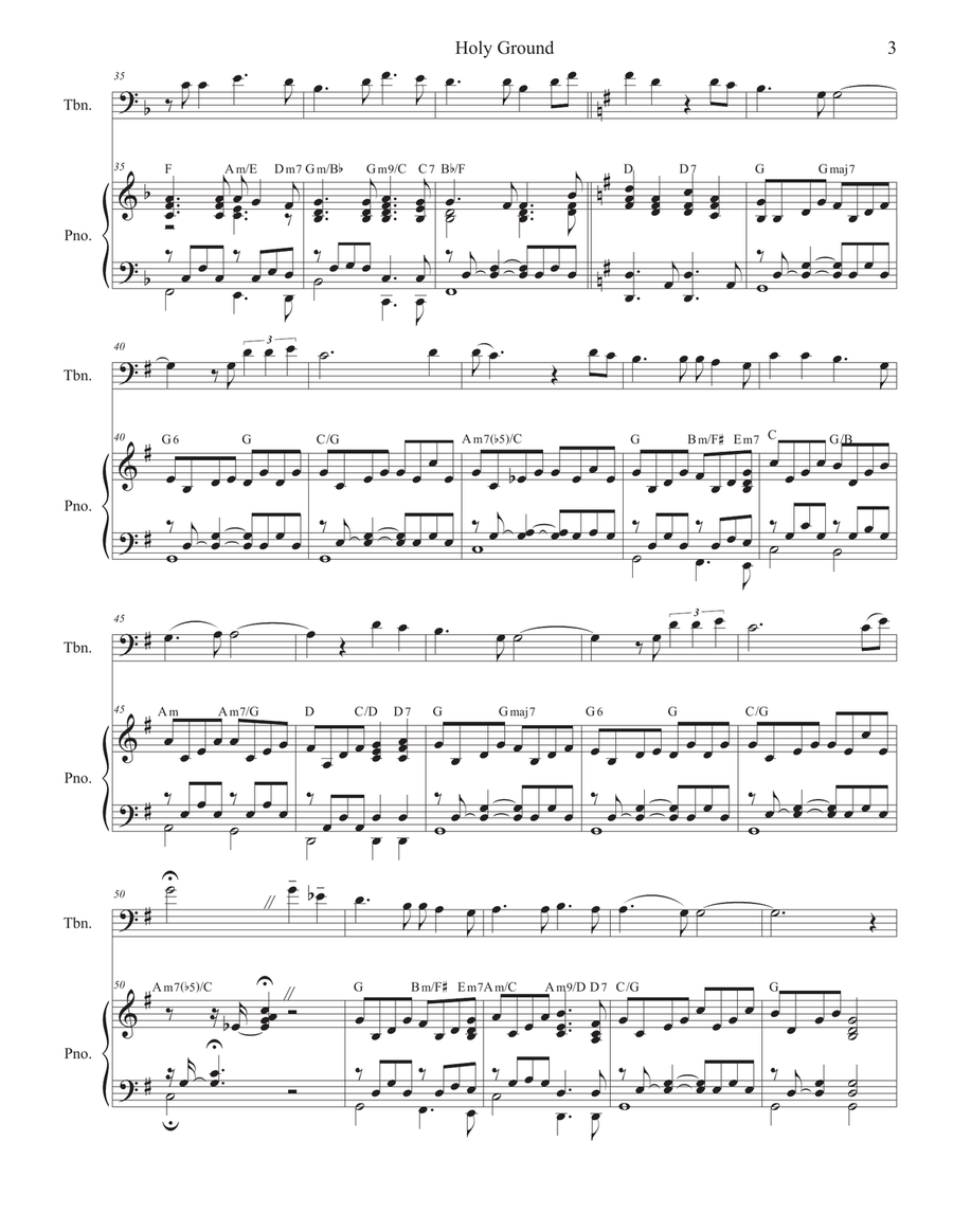 Holy Ground Piano scores gallery preview page 3