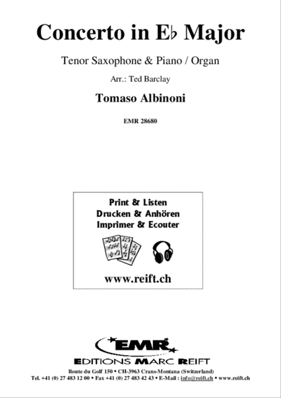 Concerto in Eb Major Tenor Saxophone scores gallery preview page 2
