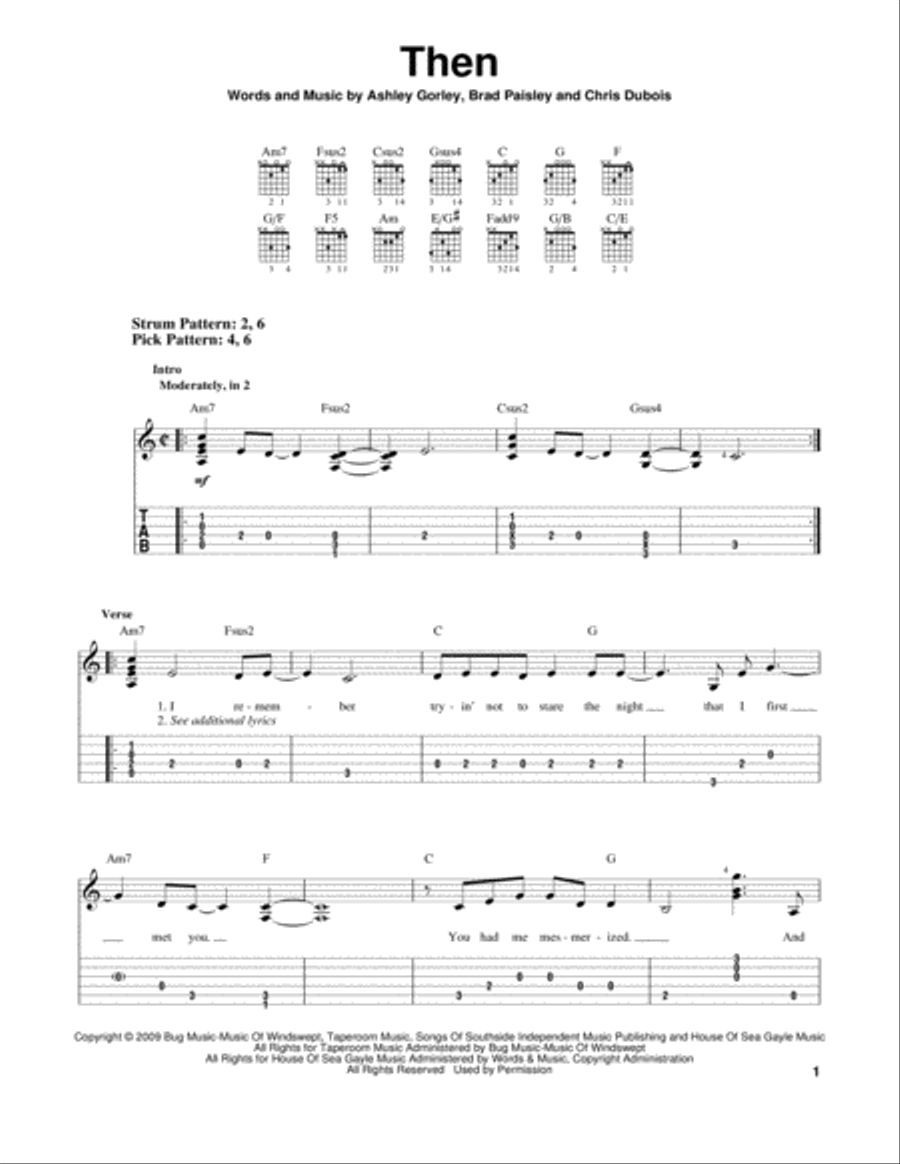 Then Acoustic Guitar scores gallery preview page 1