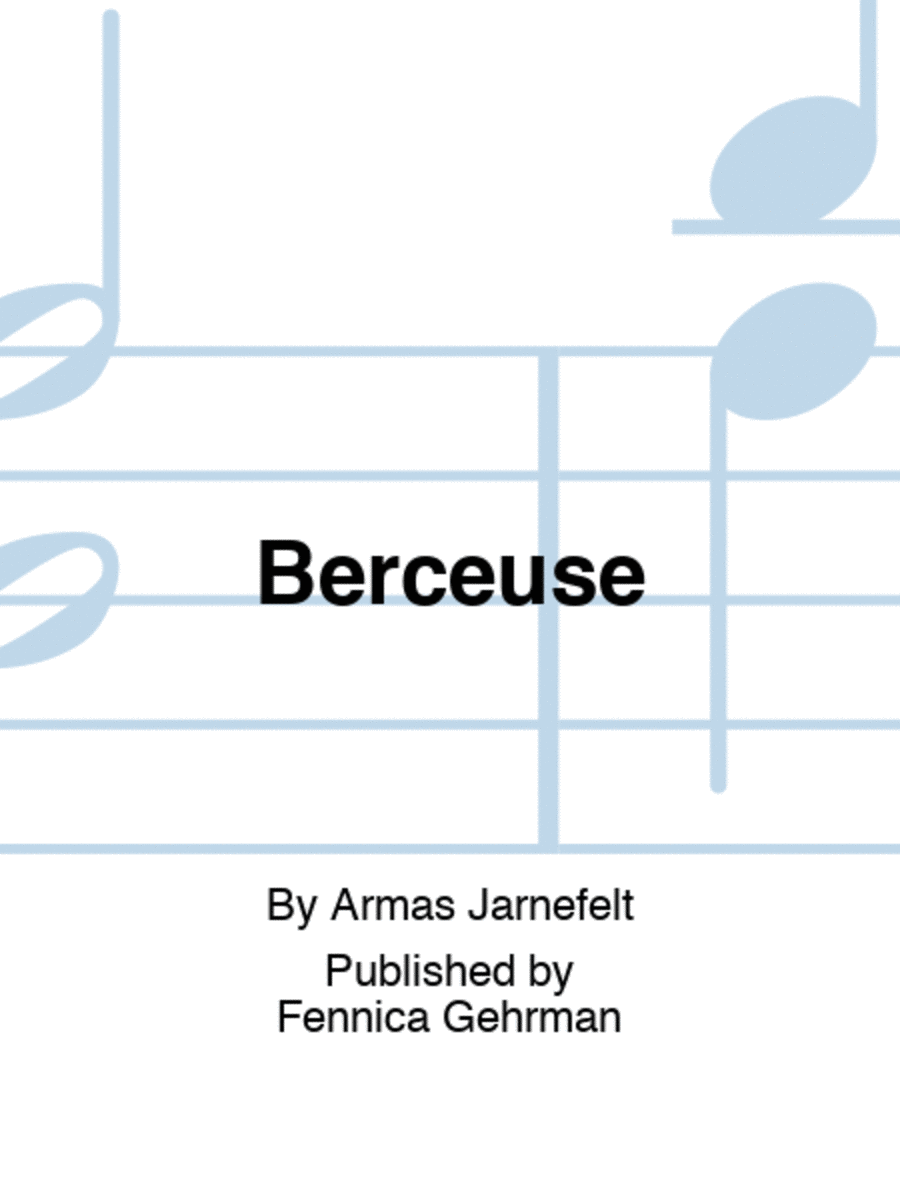 Berceuse / Kehtolaulu (Saxophone Quartet) Saxophone scores gallery preview page 1