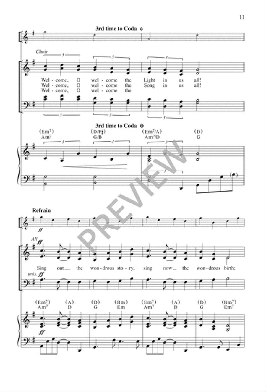 Welcome the Child 4-Part scores gallery preview page 12
