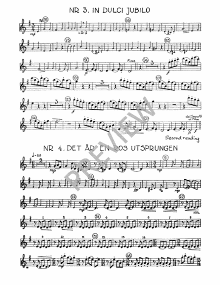 Gaudete (Instrumental Parts) Bassoon scores gallery preview page 9