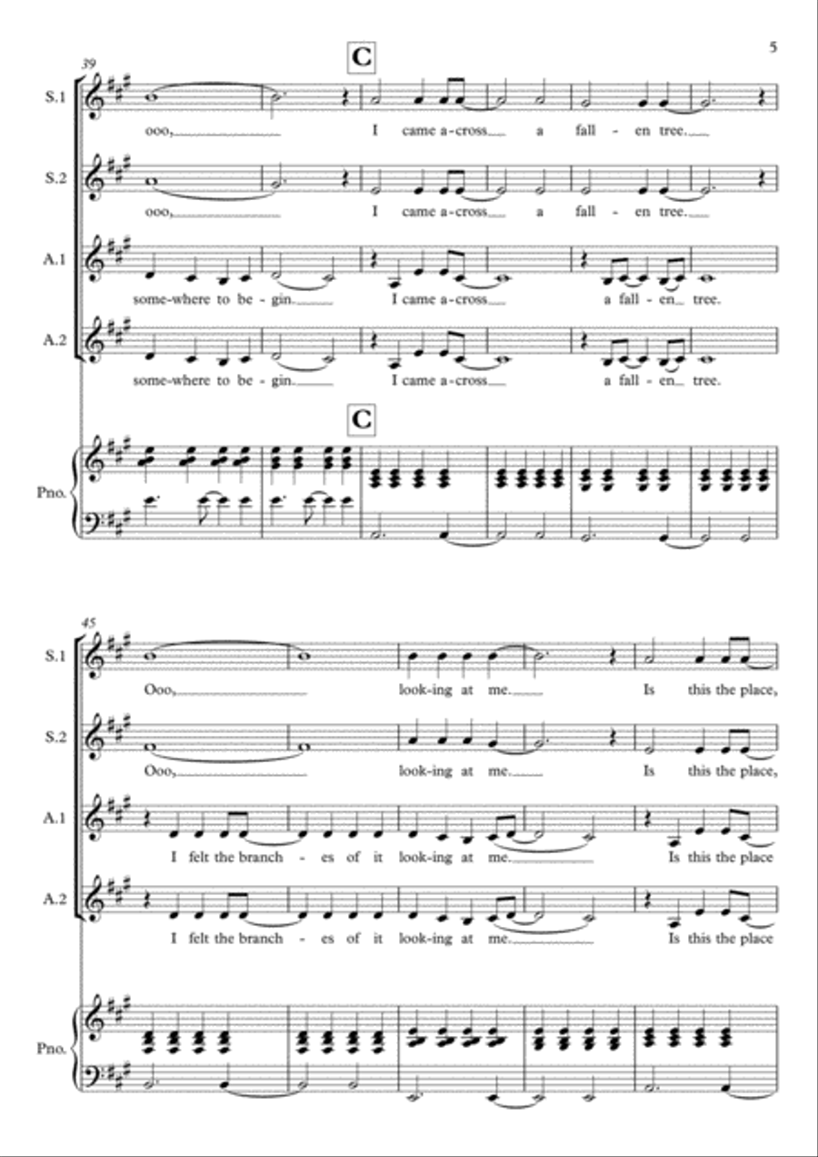 Somewhere Only We Know SSA scores gallery preview page 5