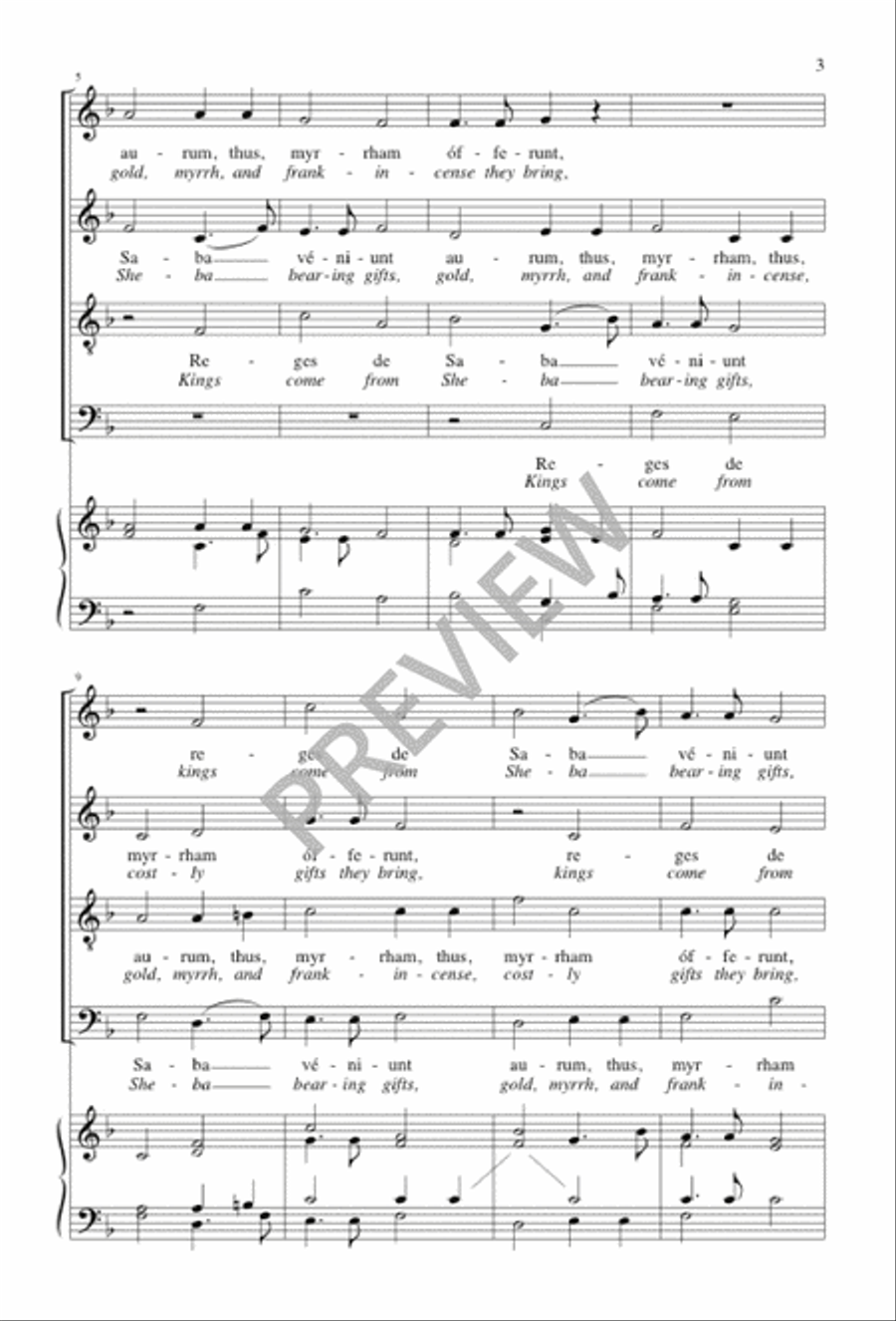 Reges de Saba 4-Part scores gallery preview page 3