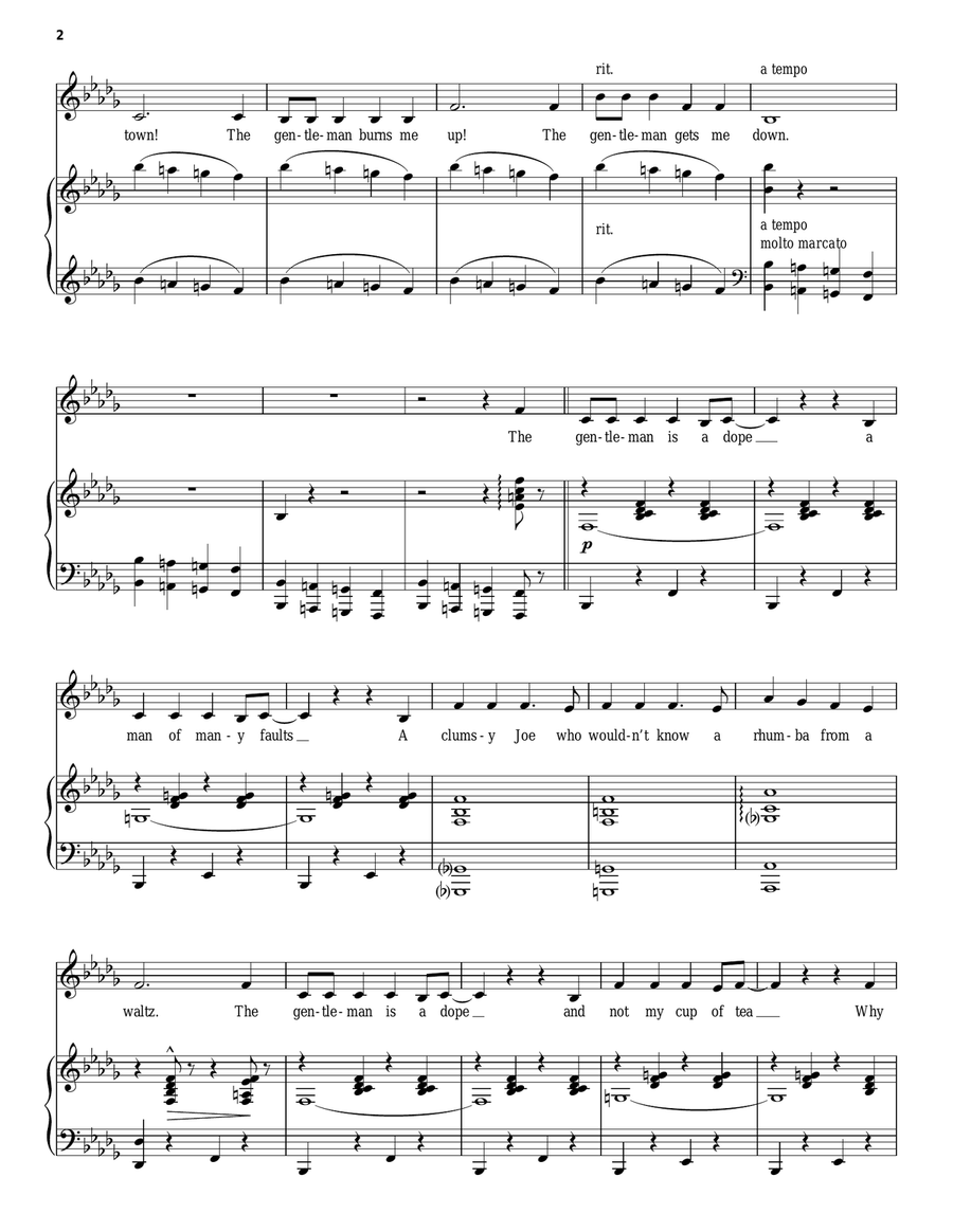 The Gentleman Is A Dope Piano, Vocal scores gallery preview page 2