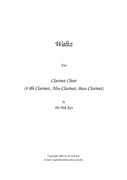 Waltz for Clarinet Choir image number null