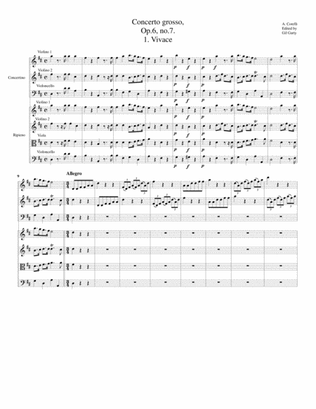 Concerto grosso, Op.6, no.7 (Original)