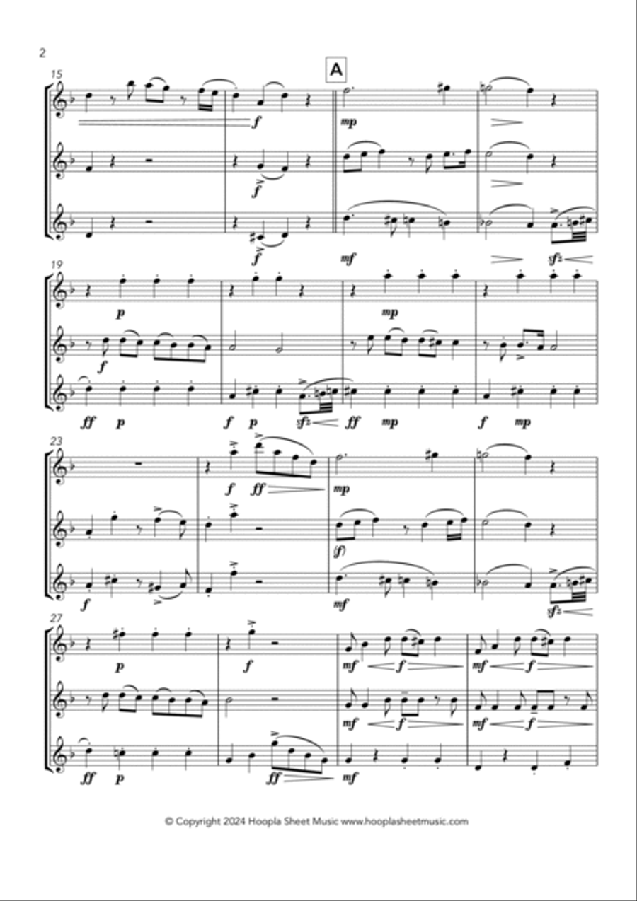 La Cumparsita Woodwind Trio scores gallery preview page 2