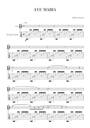 Ave Maria for Guitar (tab) and Flute