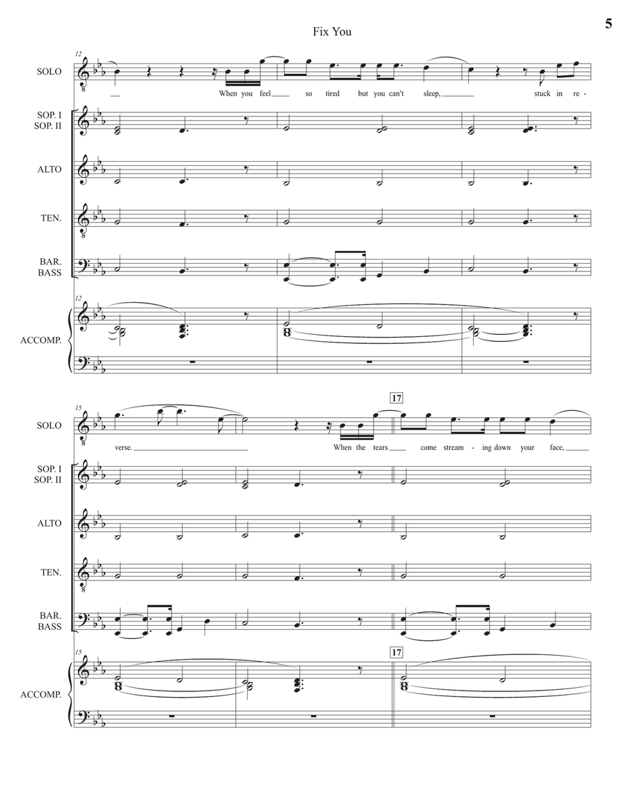 Fix You Divisi scores gallery preview page 5