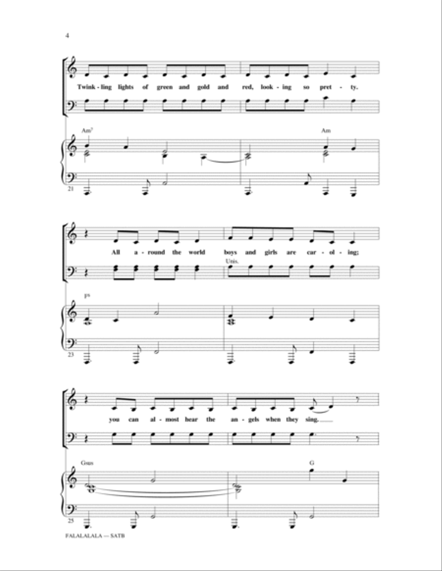 FaLaLaLaLa FaLaLaLaLa 4-Part scores gallery preview page 3