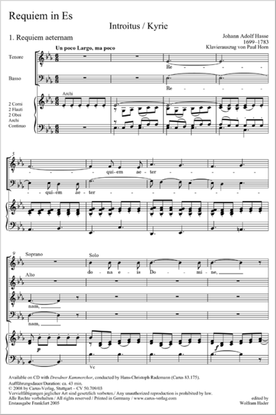 Requiem in E flat major 4-Part scores gallery preview page 66