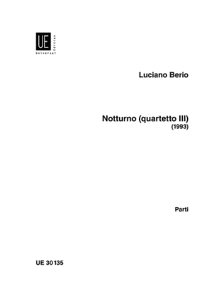 Book cover for Notturno, String Quartet, Part