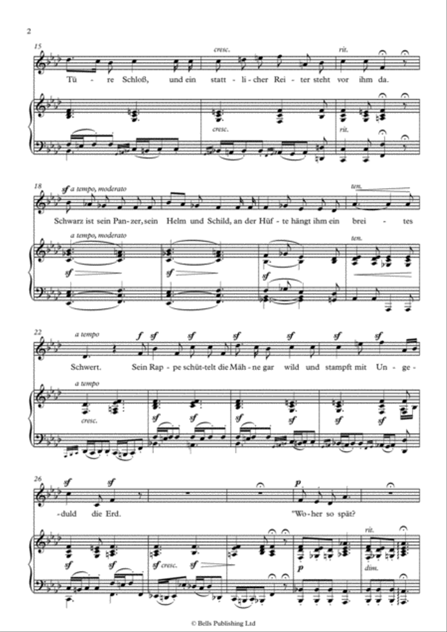 Odins Meeresritt, Op. 118 (F minor) Voice Solo scores gallery preview page 2