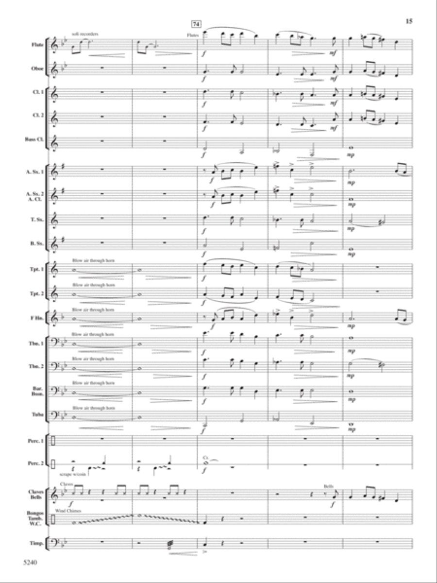 Ceremony, Chant and Ritual Concert Band scores gallery preview page 16