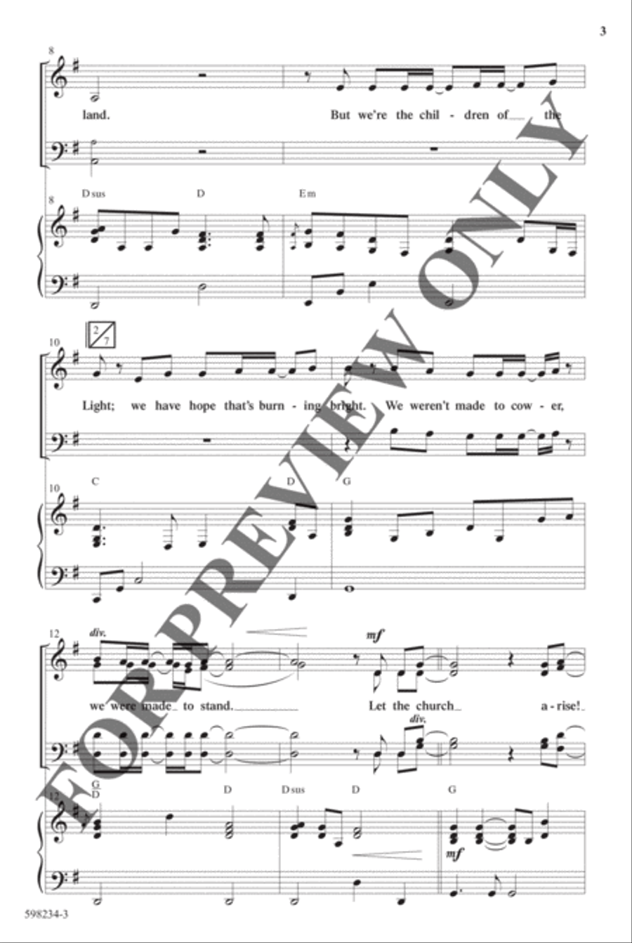 Let the Church Arise - Anthem Choir scores gallery preview page 3