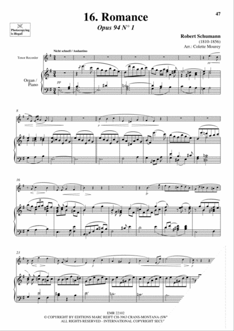 20 Greatest Meditations Tenor Recorder scores gallery preview page 18