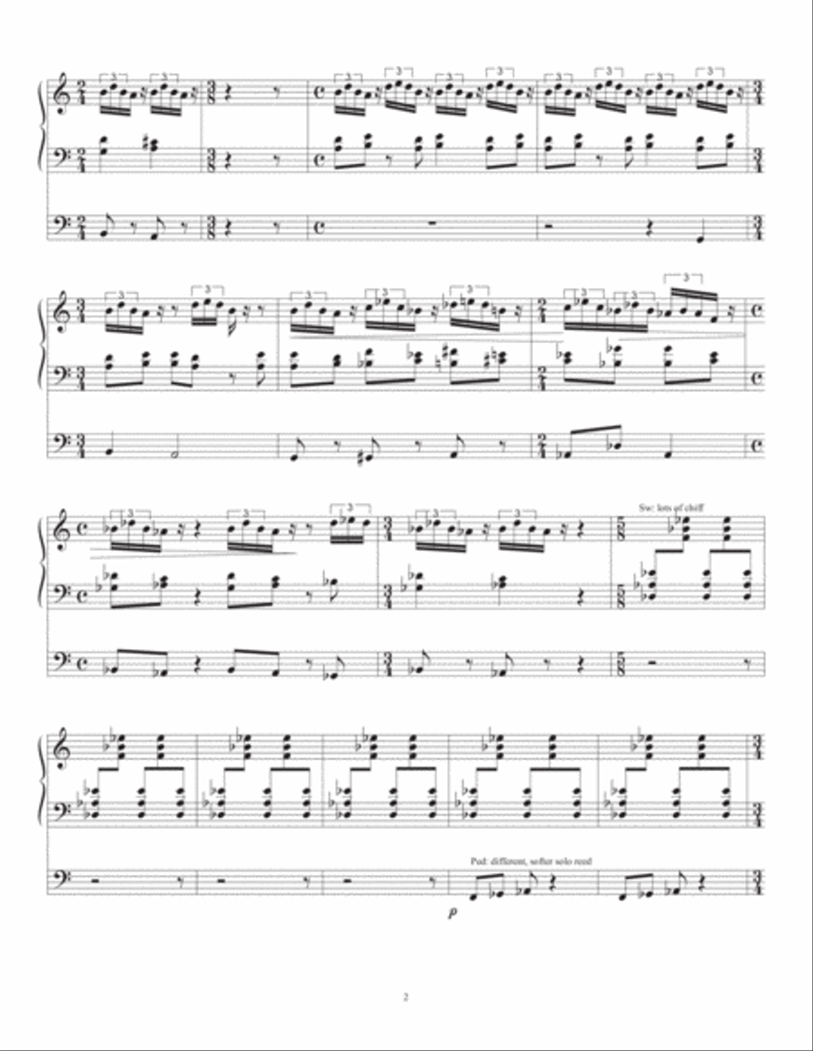 3 Songs for 4 Composers - Igor Organ Solo scores gallery preview page 2