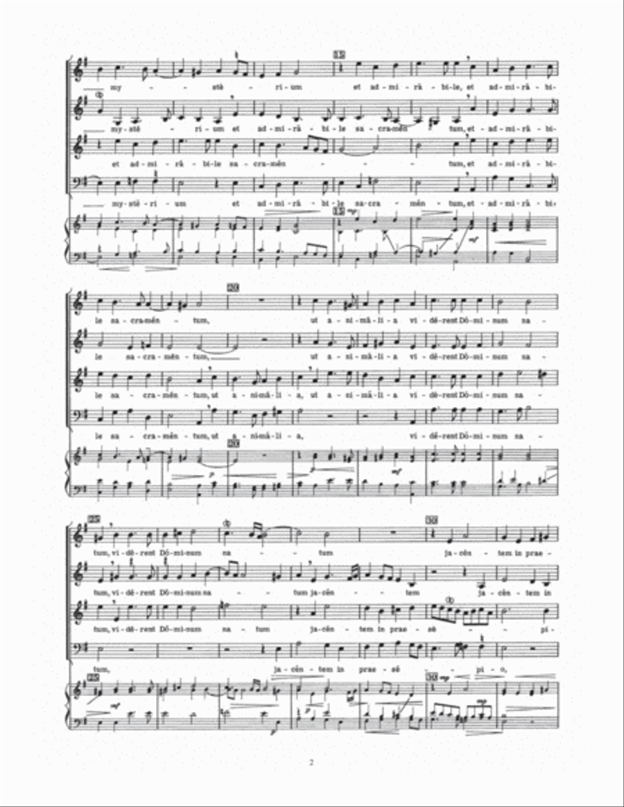 O Magnum Mysterium 4-Part scores gallery preview page 2