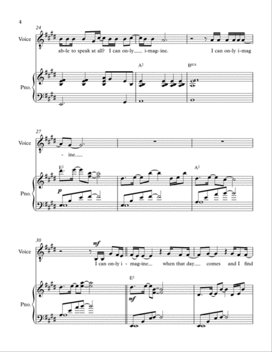 I Can Only Imagine Small Ensemble scores gallery preview page 4