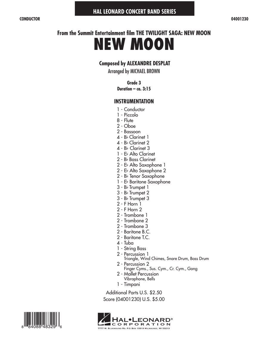 New Moon (The Meadow) - Full Score Concert Band scores gallery preview page 1