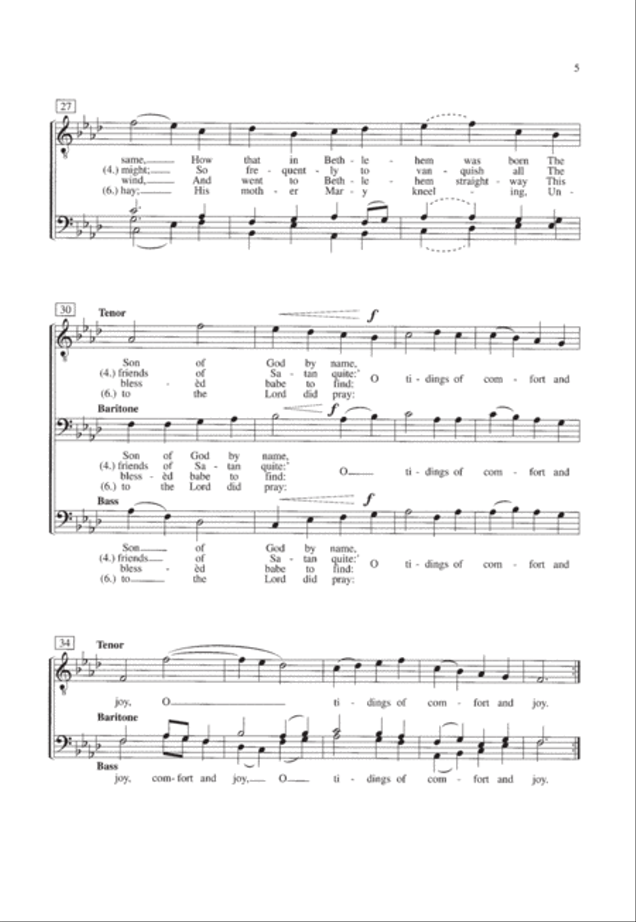Nine Carols for male voices TTBB scores gallery preview page 5
