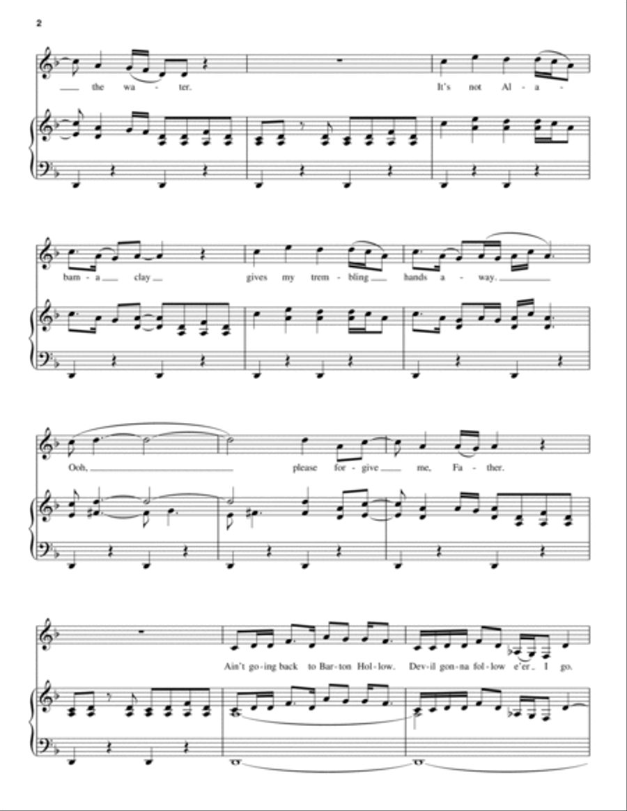 Barton Hollow Barton Hollow Piano, Vocal, Guitar scores gallery preview page 2