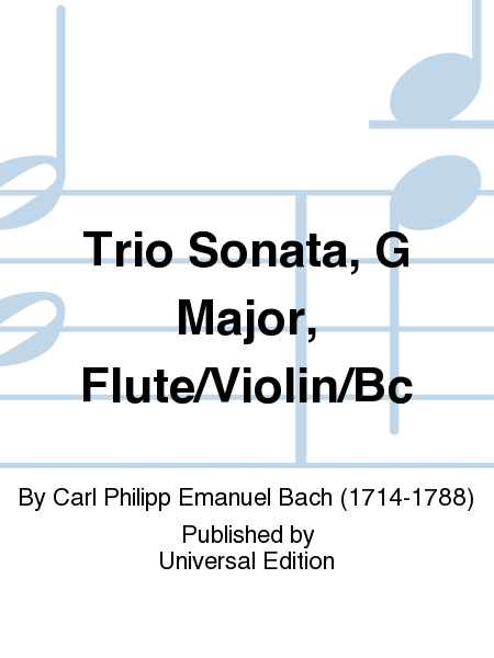 Trio Sonata, G Major, Fl/Vn/Bc