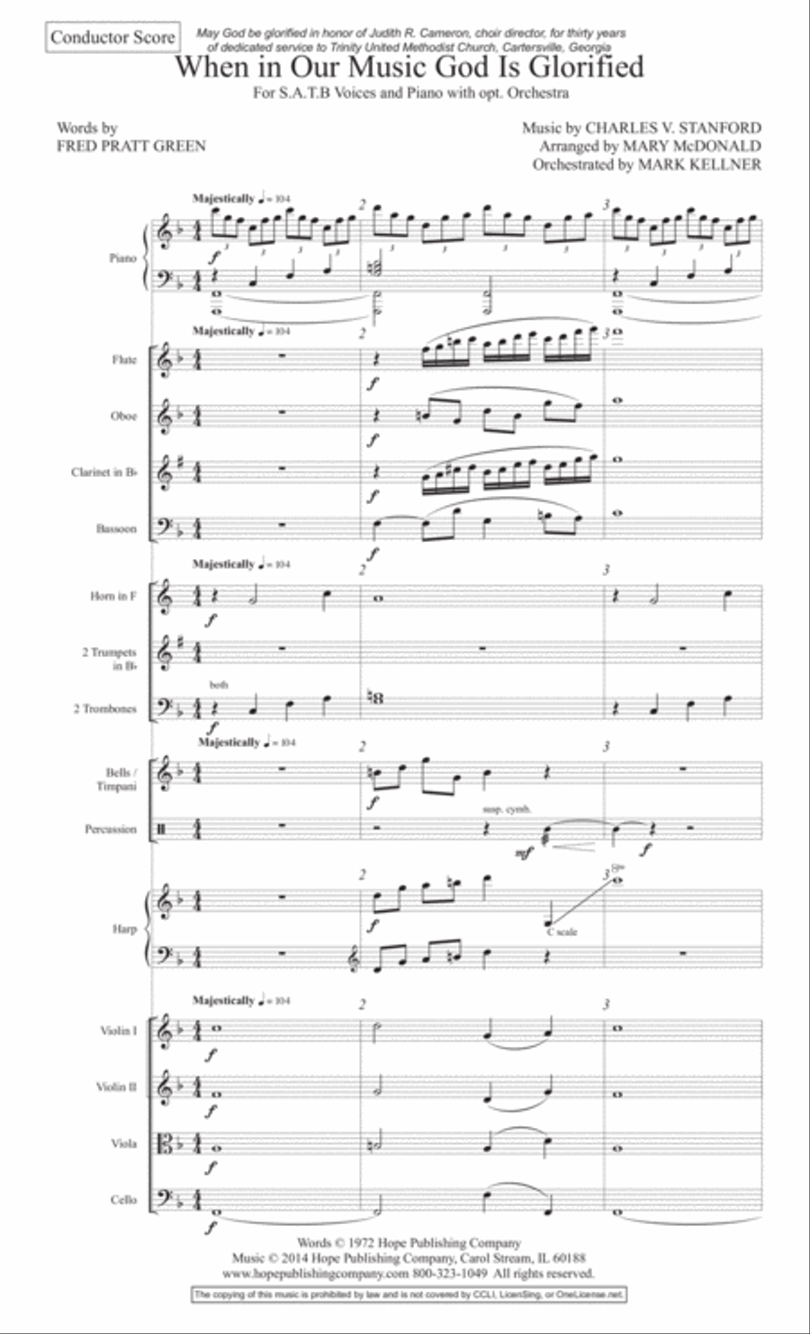 When in Our Music God Is Glorified 4-Part scores gallery preview page 3
