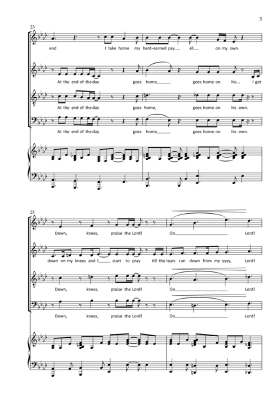 Somebody To Love 4-Part scores gallery preview page 5