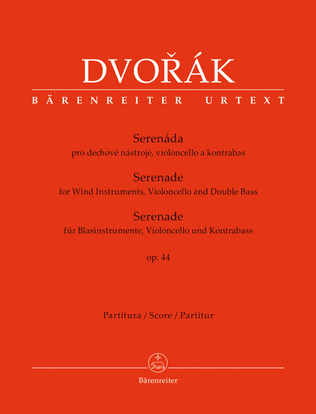Book cover for Serenade for Wind Instruments, Violoncello and Double Bass op. 44