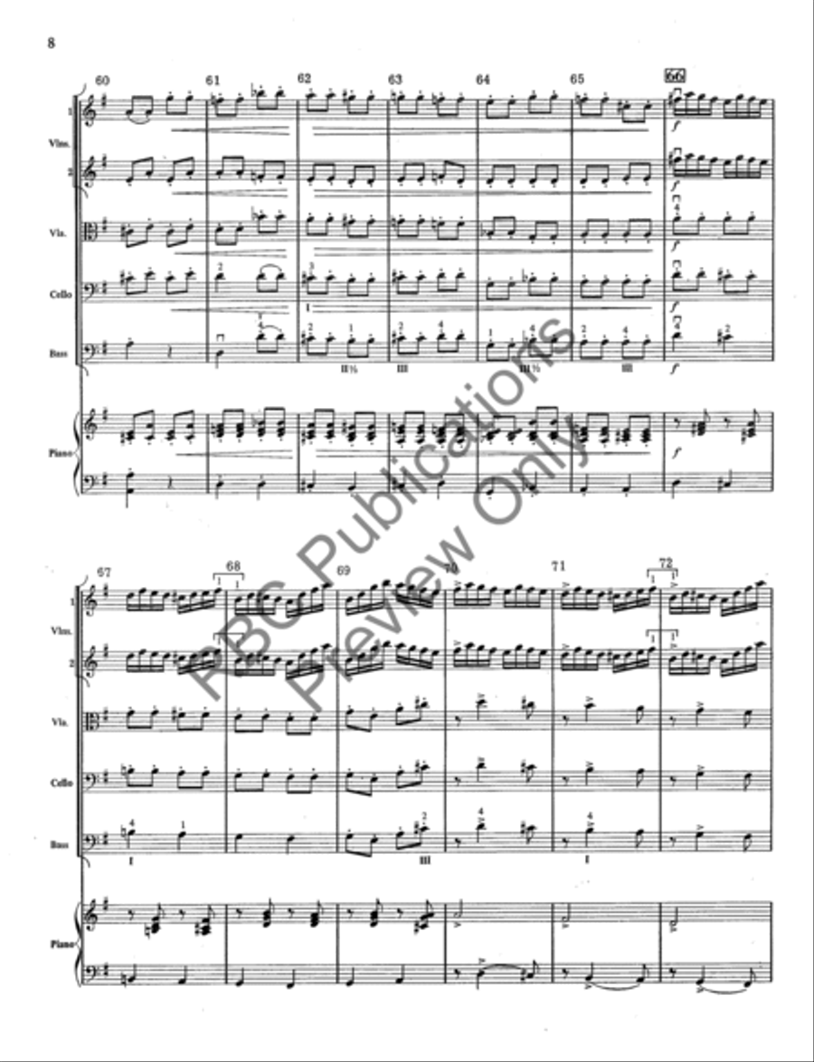 Concert March String Orchestra scores gallery preview page 9