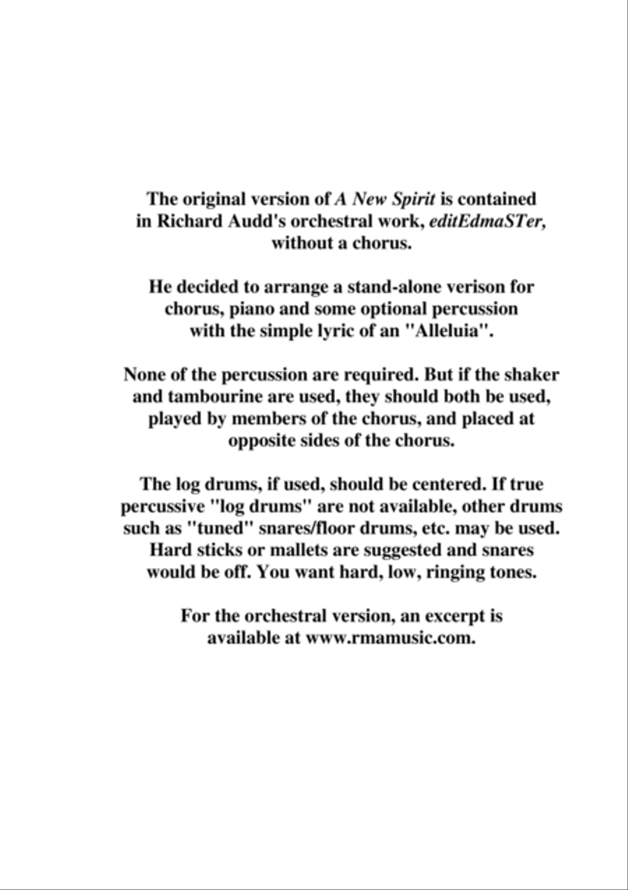 A New Spirit 4-Part scores gallery preview page 2