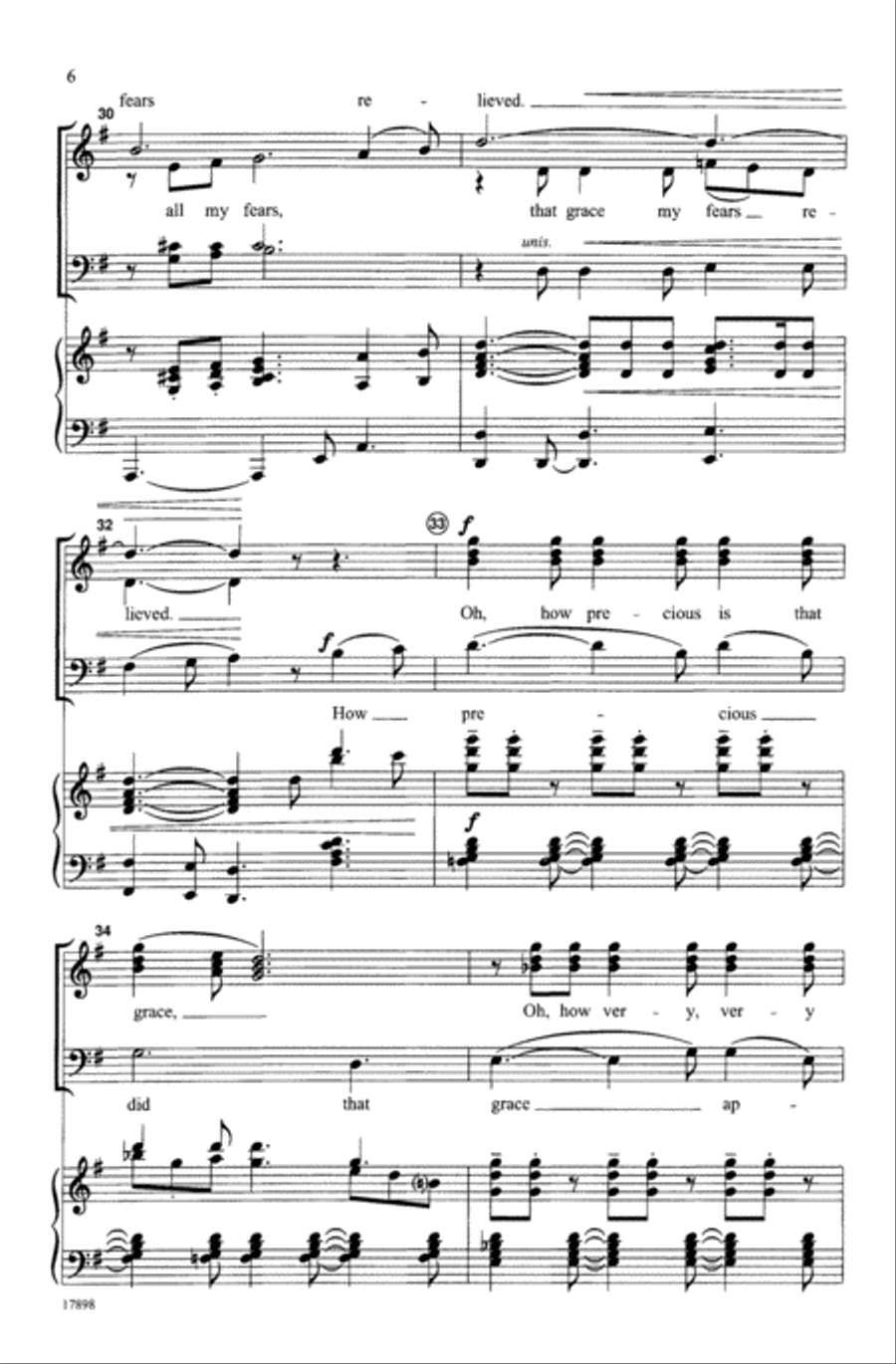 The Gospel of Grace 4-Part scores gallery preview page 6