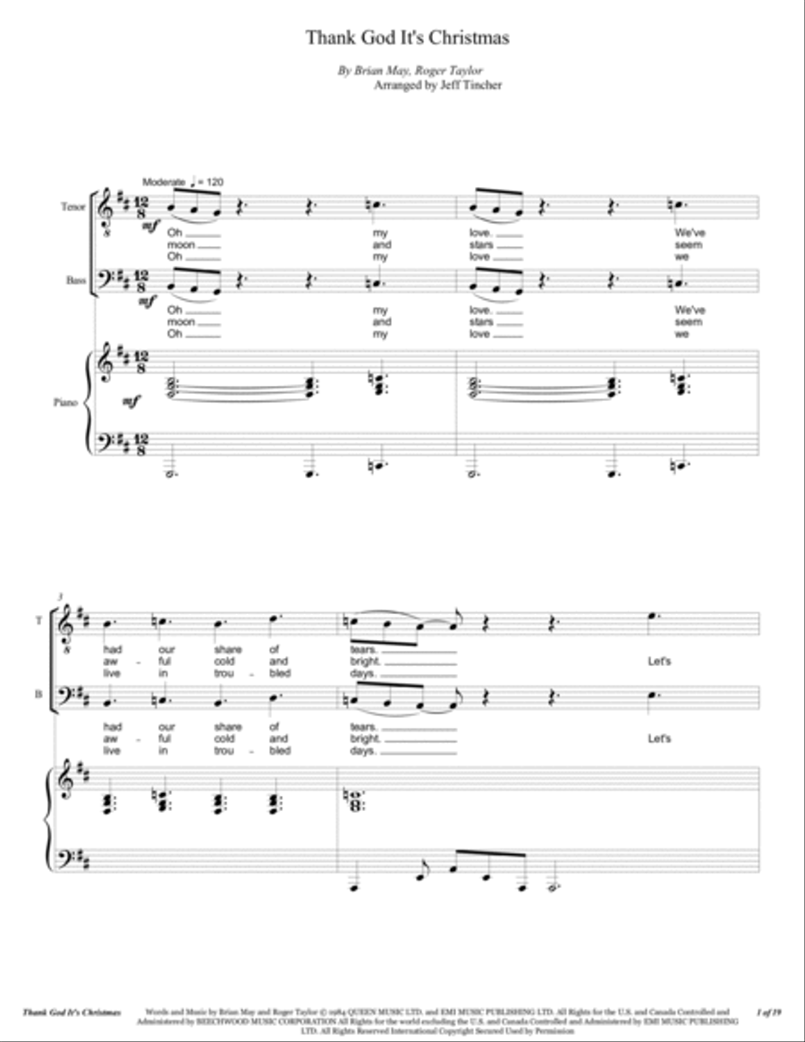 Thank God It's Christmas 4-Part scores gallery preview page 2
