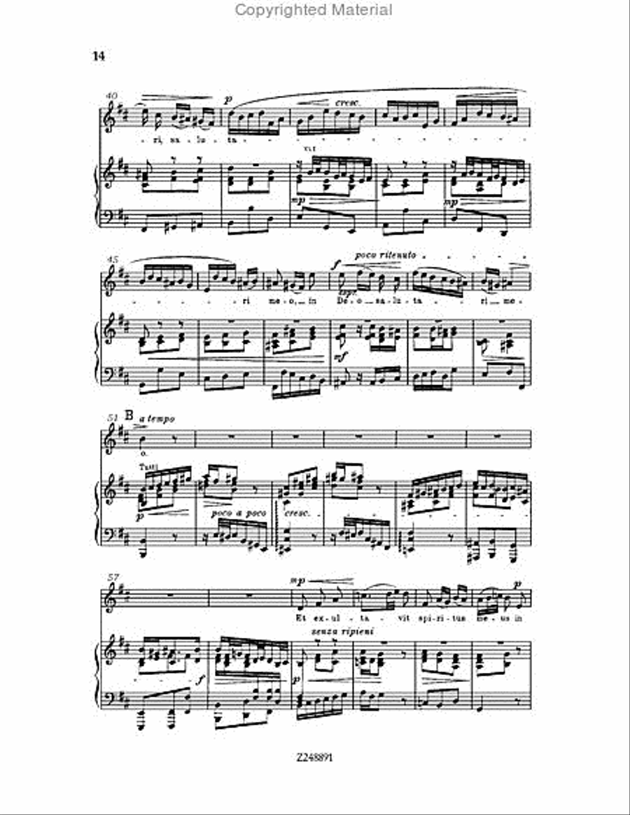 Magnificat in D major, BWV 243 Choir scores gallery preview page 14