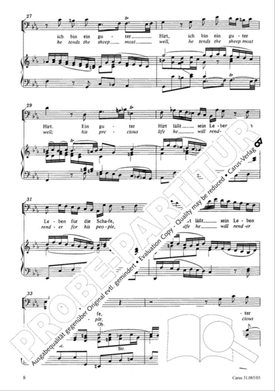 He tends the sheep most well (Ich bin ein guter Hirt) 4-Part scores gallery preview page 9