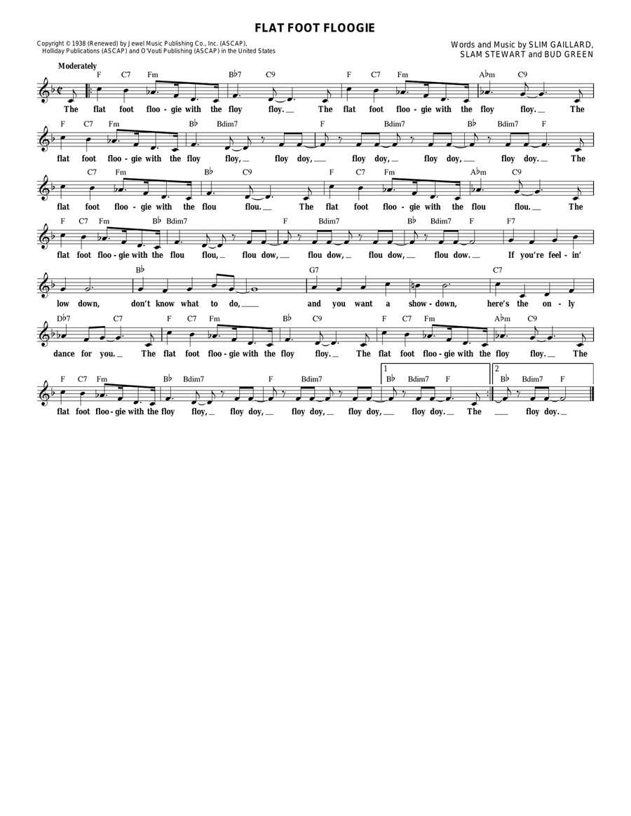 Flat Foot Floogee Electric Guitar scores gallery preview page 1