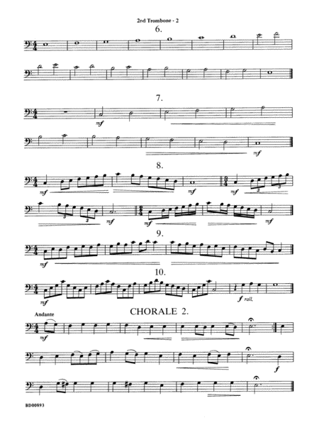 Belwin "Warm-Ups" for Symphonic Band: 2nd Trombone