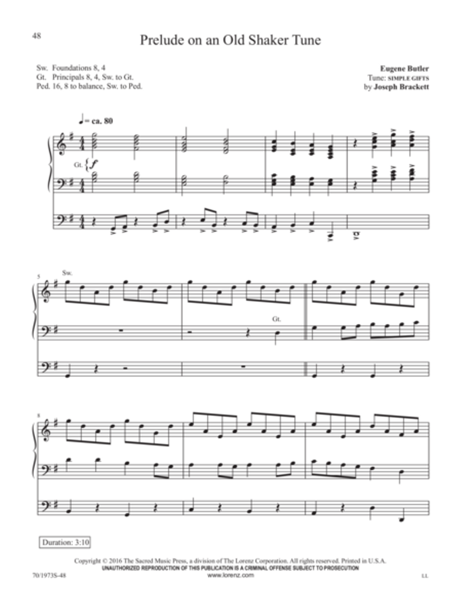 A Eugene Butler Organ Treasury Organ Solo scores gallery preview page 12